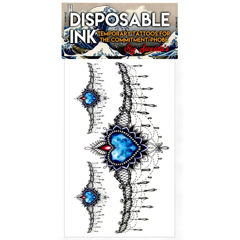Disposable Ink Heart of the Ocean Temporary Body Tattoos