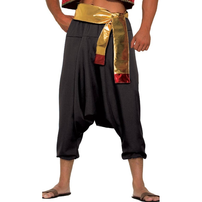 Desert Prince Mens Black Harem Costume Pants