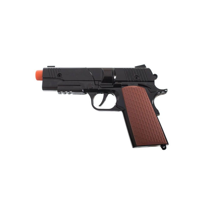 Die Cast Black Metal Pistol Cap Gun