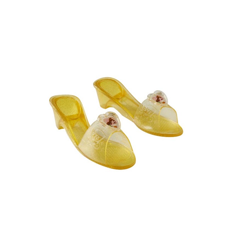 Disney Princess Belle Girls Golden Glitter Costume Shoes