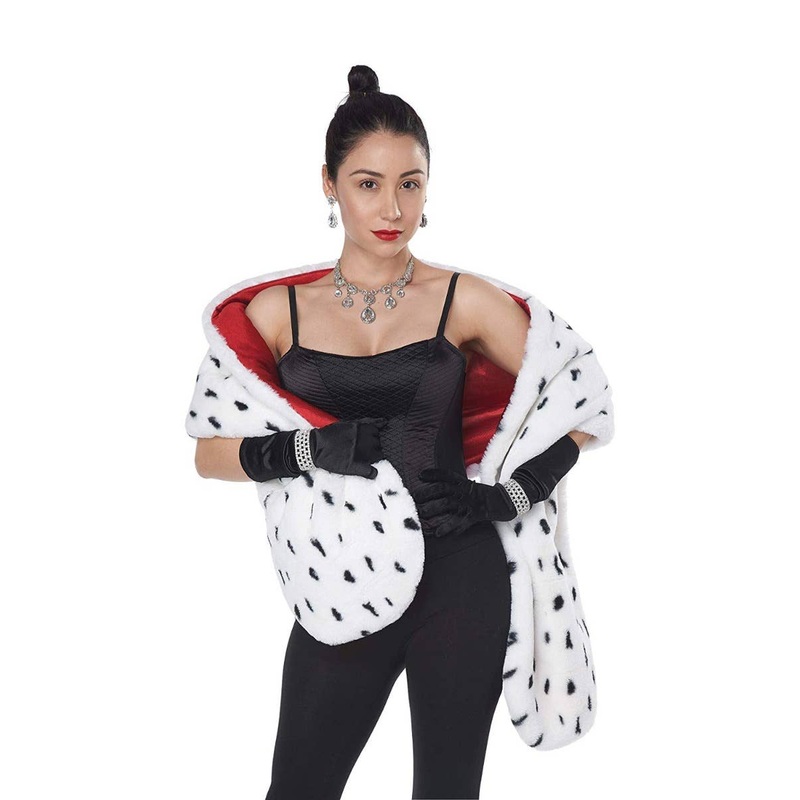 Deluxe Faux Dalmatian Fur Stole Costume Accessory