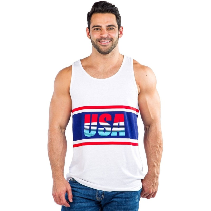 Men's Retro Patriotic Tank|XS|S|M|L|XL|XXL|3XL|4XL|5XL