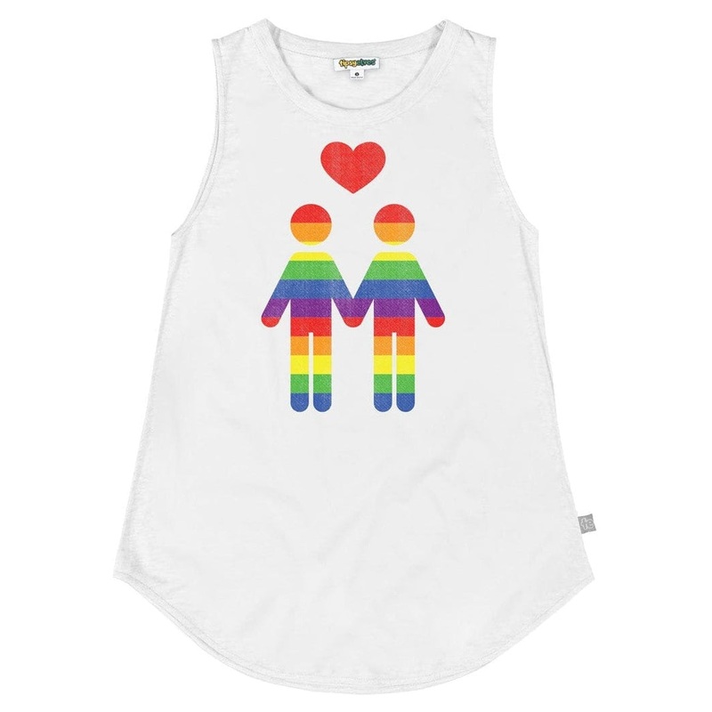 Rainbow Love Crew Scoop Tank Top