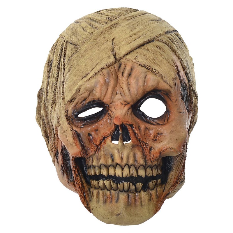 Decaying Mummy Scary Deluxe Full Head Halloween Mask