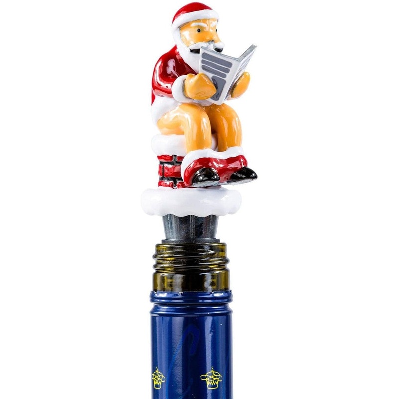 Santa Pooping Wine Stopper|One Size