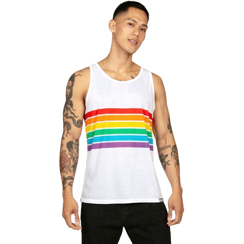 White Rainbow All the Way Tank Top