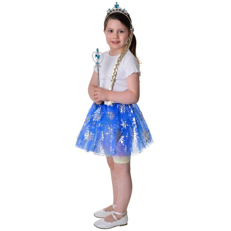 Snowflake Sparkle Girls Blue Snow Queen Tutu Costume Set