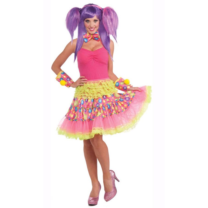 Circus Sweetie Womens Rainbow Ruffled Skirt