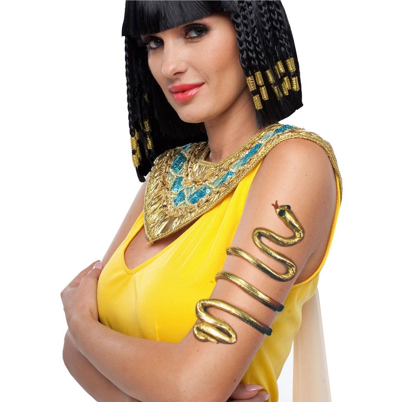 Cleopatra Gold Snake Arm Band Egyptian Costume Accessory