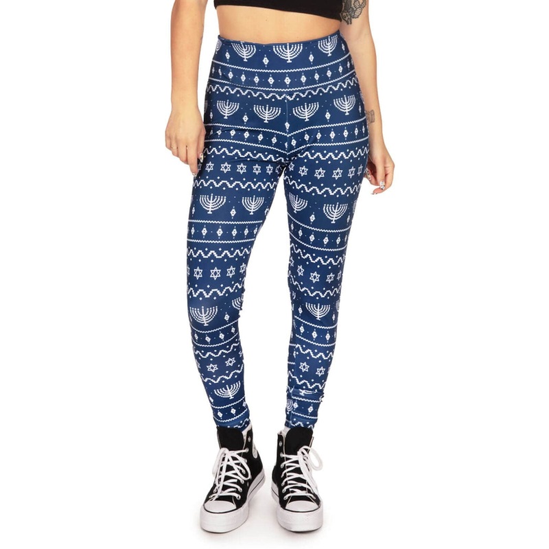 Lit Menorah Hanukkah Leggings|XS|S|M|L|XL|XXL|2X