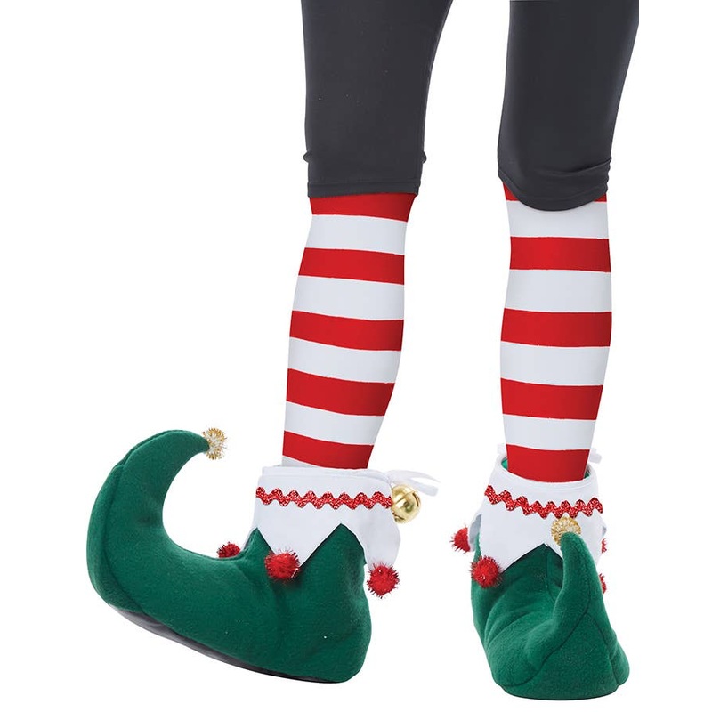 Jolly Christmas Elf Kids Costume Shoes