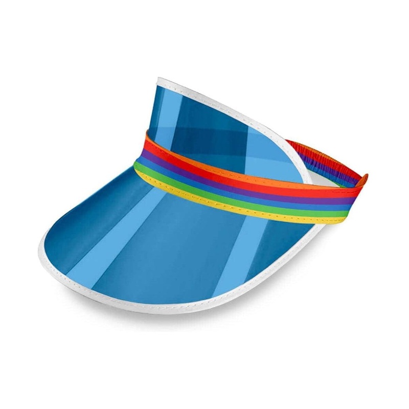 Blue Rainbow Sun Visor Hat|One Size