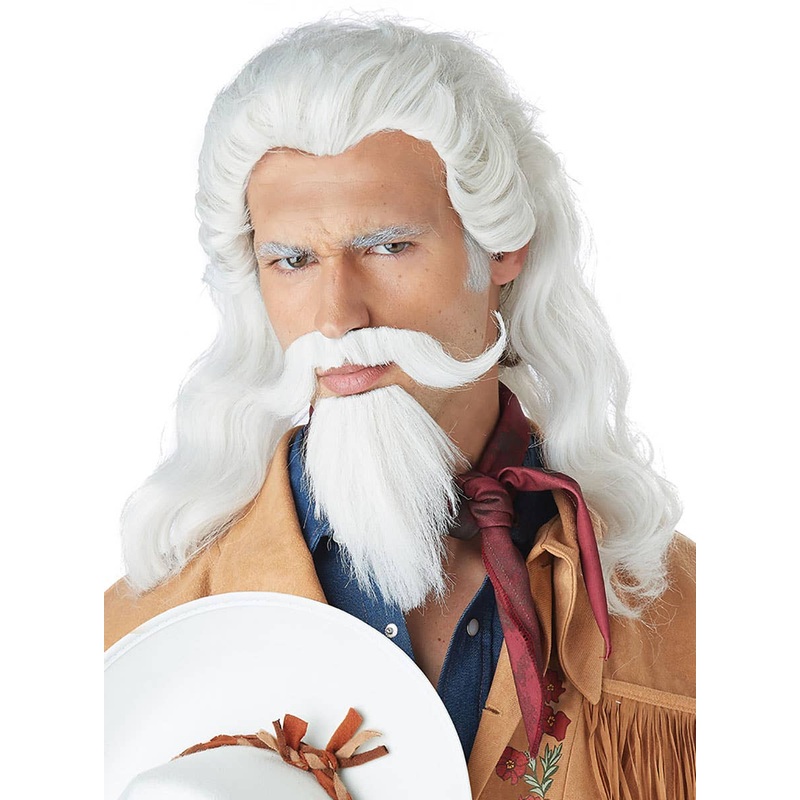 Buffalo Bill Mens Wild West Wig and Beard Set