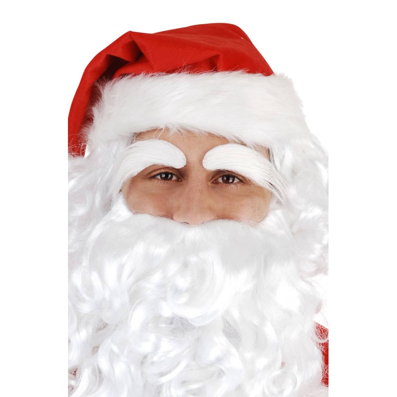 Bushy White Santa Claus Eyebrows