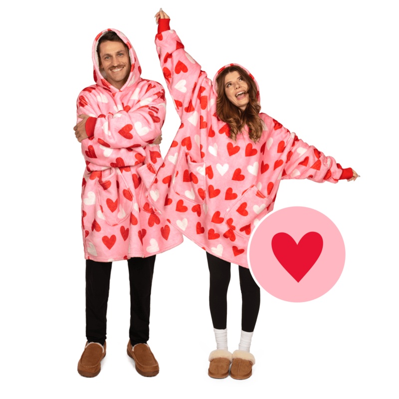 Full Hearts Blanket Hoodie|One Size