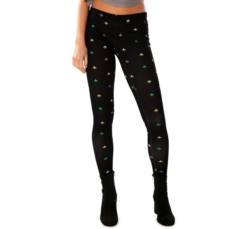 Black Fleur De Lis Leggings|XS|S|M|L|XL|XXL