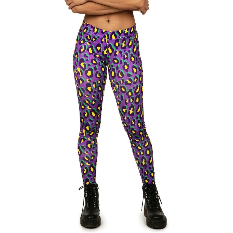 Mardi Gras Leopard Leggings|XS|S|M|L|XL|XXL