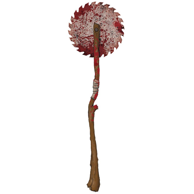 Oversized Blood Splattered Circular Saw Halloween Weapon