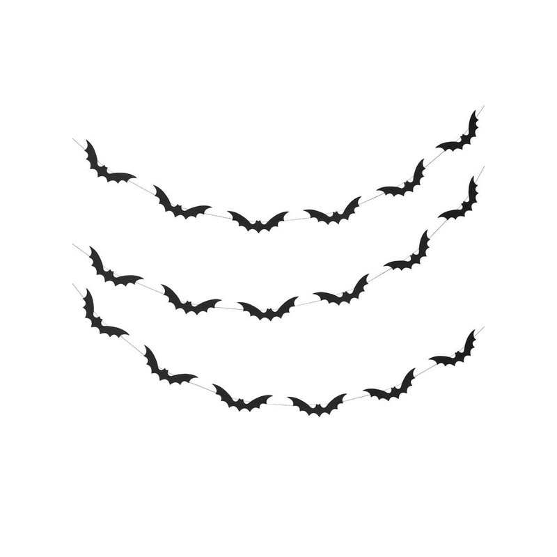 5 Metre Black Bats Bunting Halloween Decoration