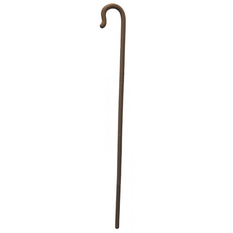 Collapsible Brown Shepherd Crook Costume Accessory
