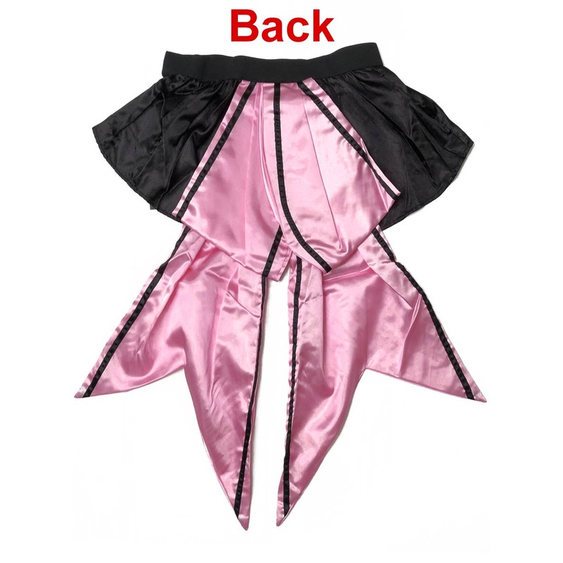 Big Bow Pink and Black Bustle Costume Skirt - One Size