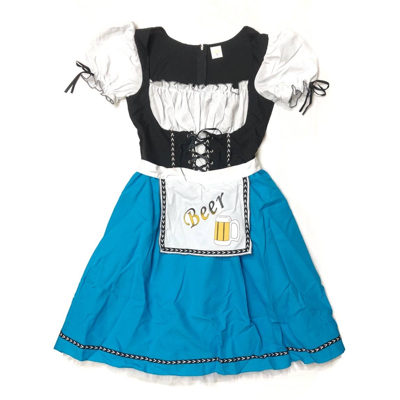 Blue Knee Length Oktoberfest Womens Costume - Size Small