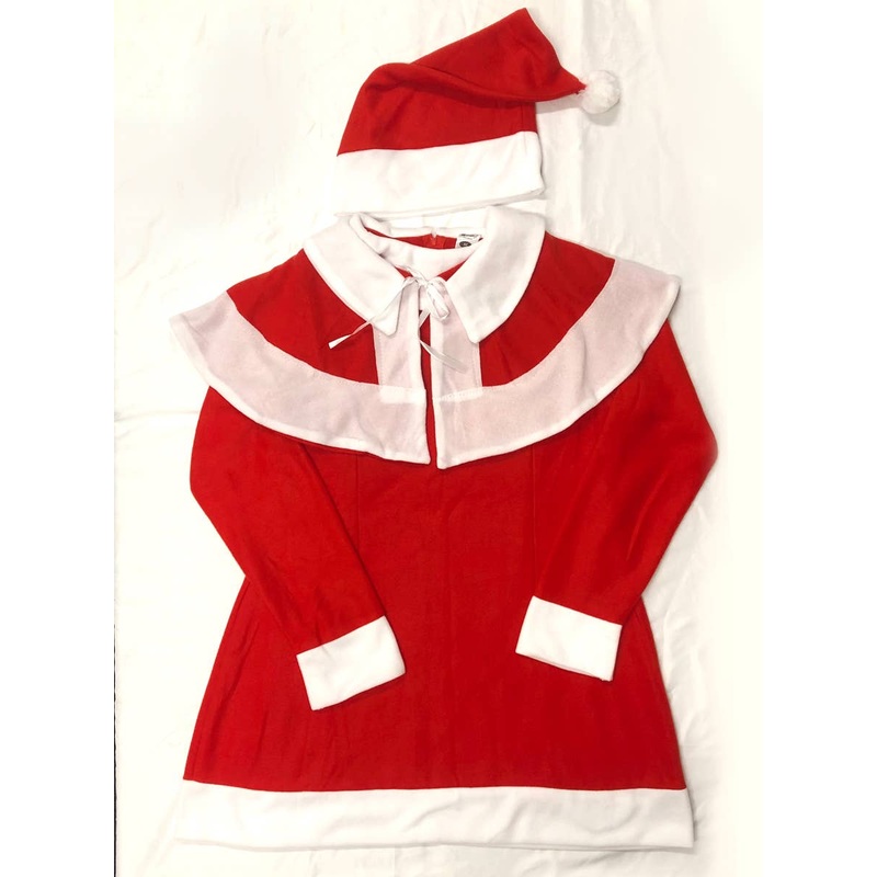 Miss Santa Womens Fleecy Christmas Costume - Size Medium