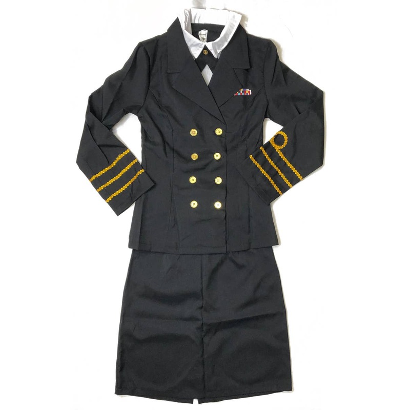 Navy Officer Uniform Womens Costume - Size Small