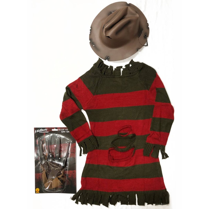Nightmare Miss Freddy Krueger Halloween Costume - Size Small