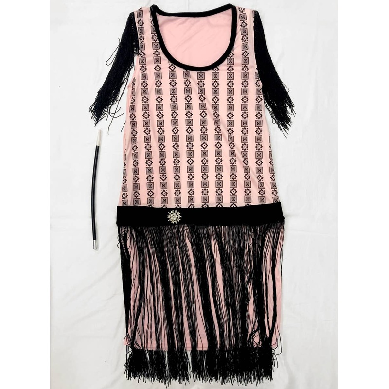 Pink and Black Gatsby Womens Costume - Size Small