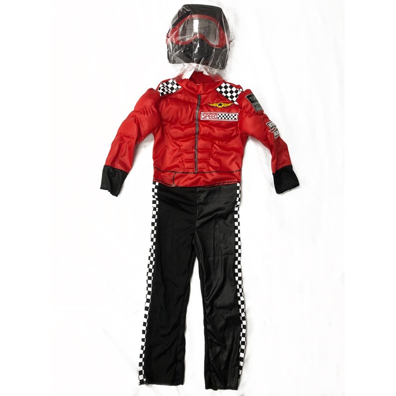 Turbo Racer Boys Costume with Helmet - Size Medium