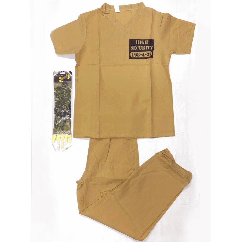 Maximum Security Prisoner Boys Teen Costume - Size Teen