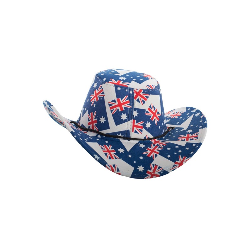 Australia Flag Adults Cowboy Costume Hat