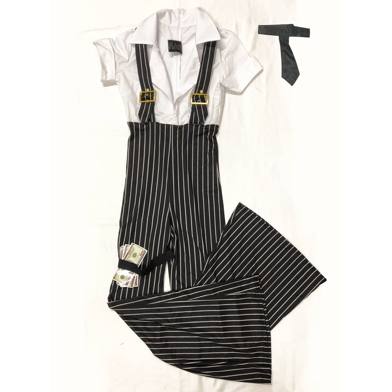 Brass Knuckle Babe Womens 1920s Gangster Costume - Size Medium