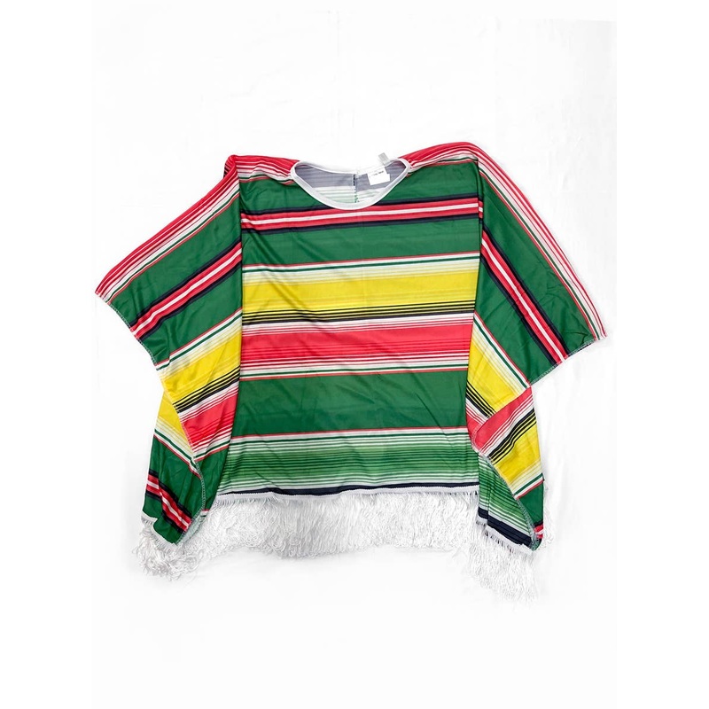 Mexican Poncho Boys Costume - Size Large