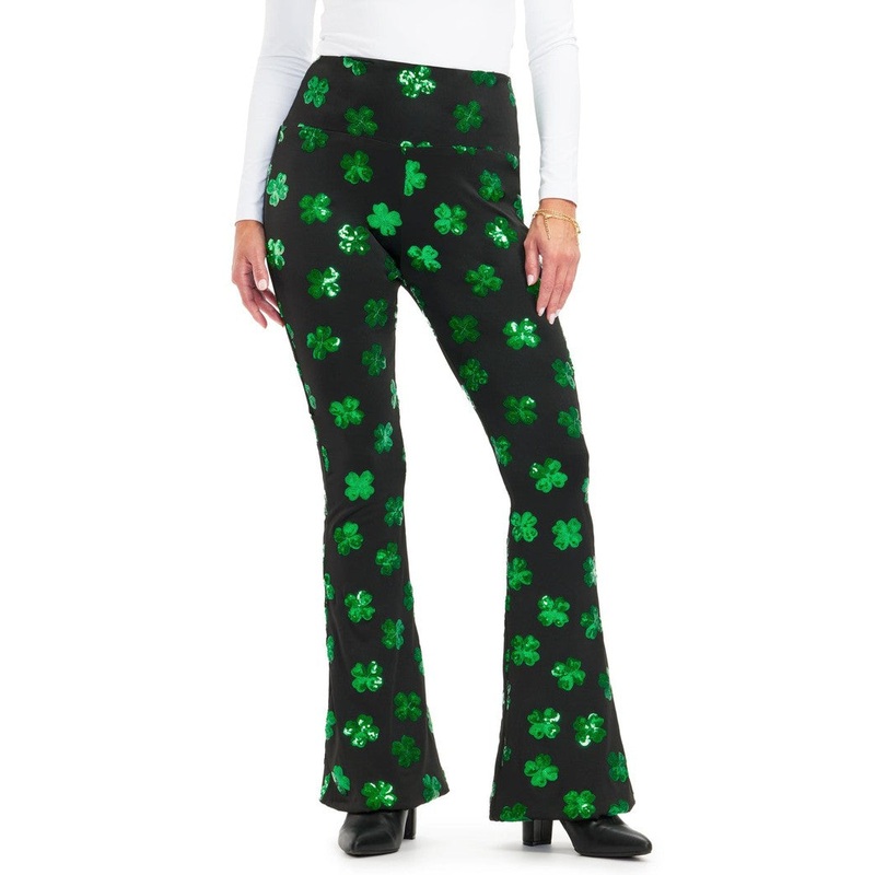Sequin So Hard Clover Flare Leggings