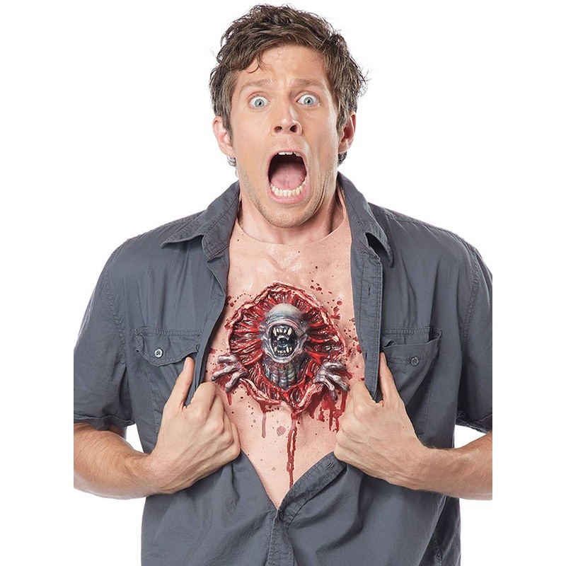 Alien Parasite Halloween Latex Chest Piece