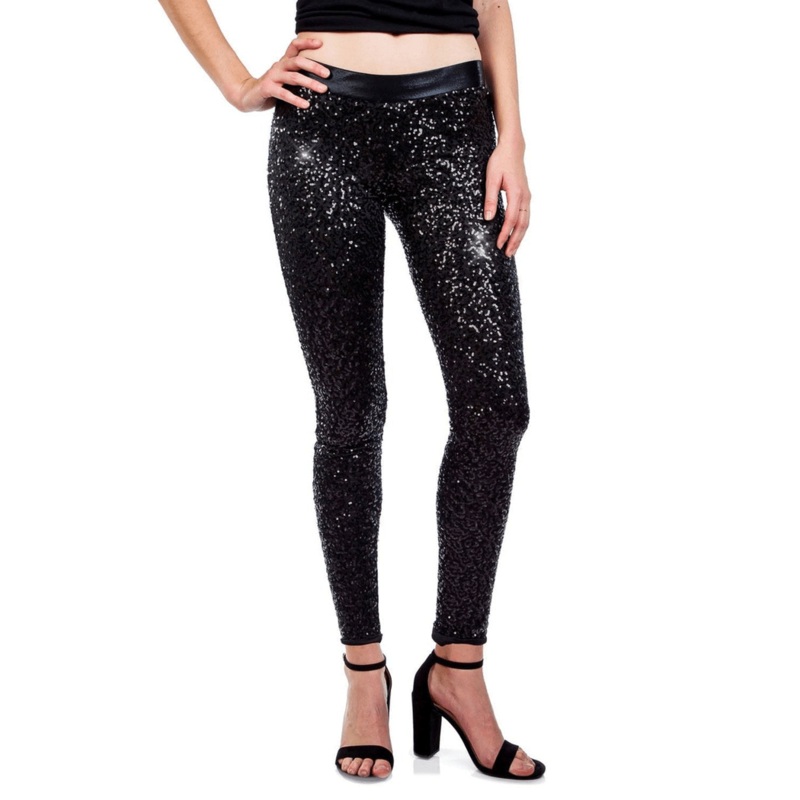 Black Sequin Leggings|XS|S|M|L|XL|XXL|3XL