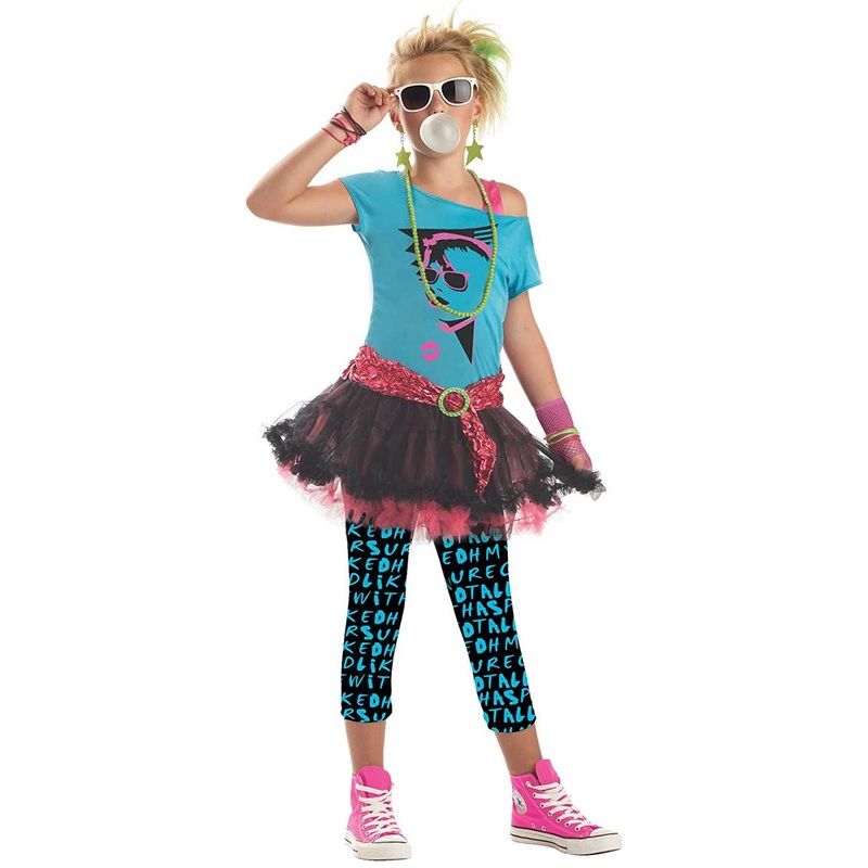 80s Valley Girl Kids Rock Chick Costume