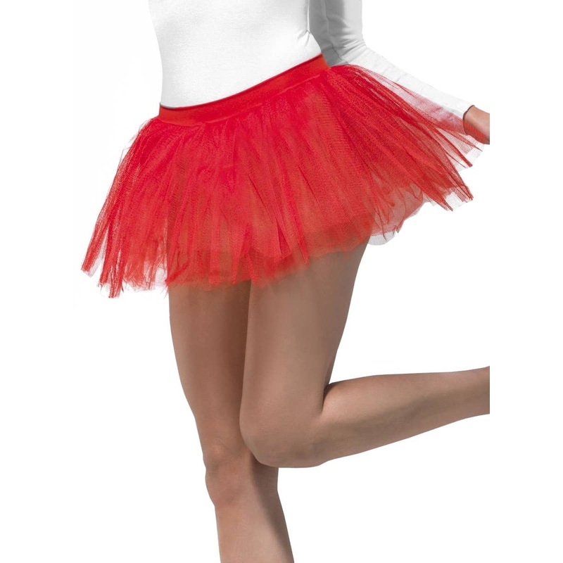 1980s Womens Red Layered Costume Tutu