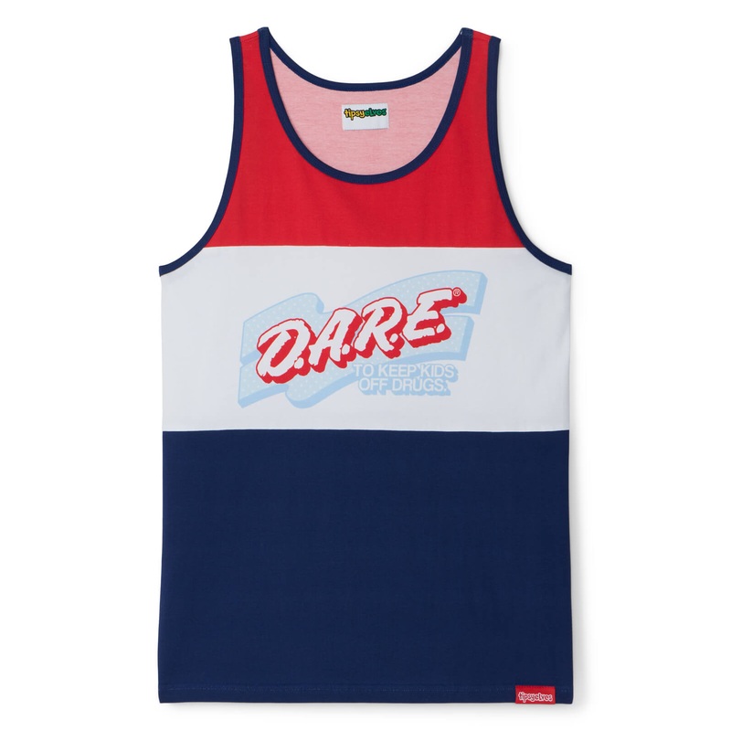 Men's Declaration of DARE Tank Top (Blue)