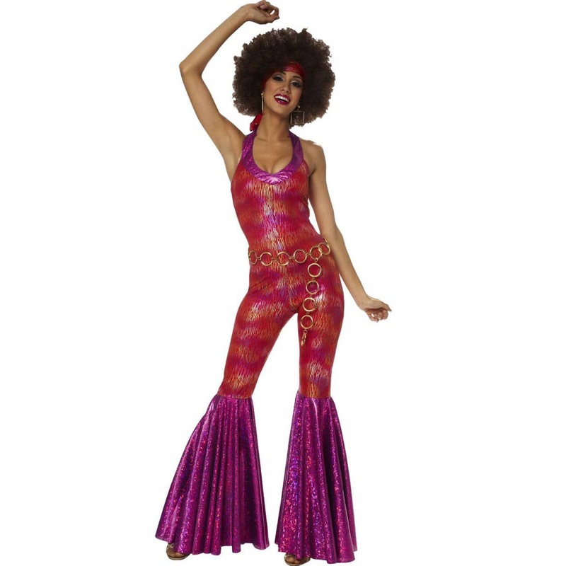 1970s Womens Foxy Lady Fancy Dress Costume