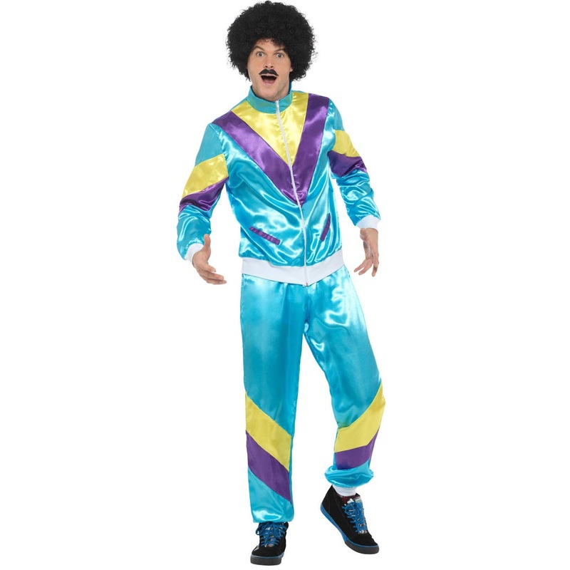 1980s Blue Shell Suit Mens Costume