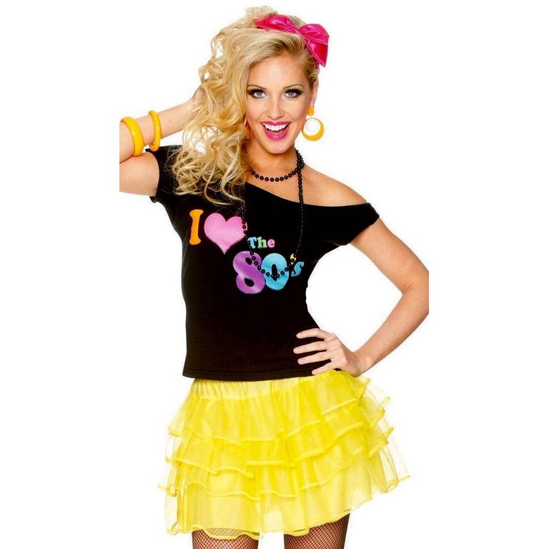 1980s Bright Yellow Womens Ra Ra Petticoat