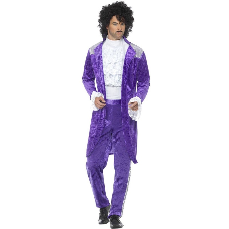 1980s Purple Musician Mens Prince Costume