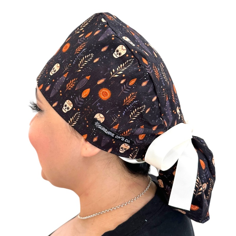 Boho Skulls- Ponytail|ponytail cap|with satin lining