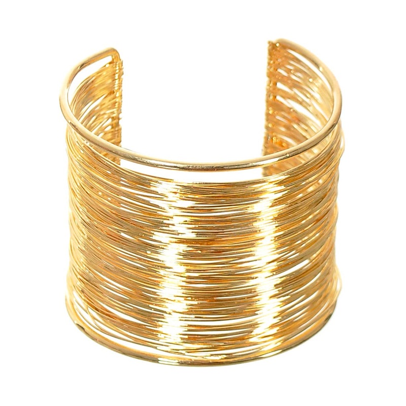 Chic Gold Wire 1970s Costume Wrist Cuff