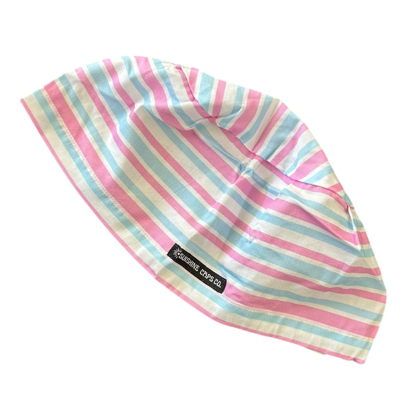 Hospital Stripes- Euro|euro cap|with satin lining