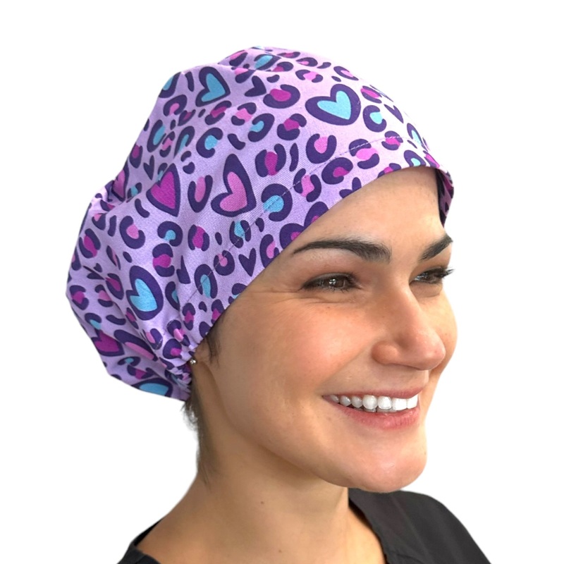 Purple Leopard- Euro|euro cap|with satin lining