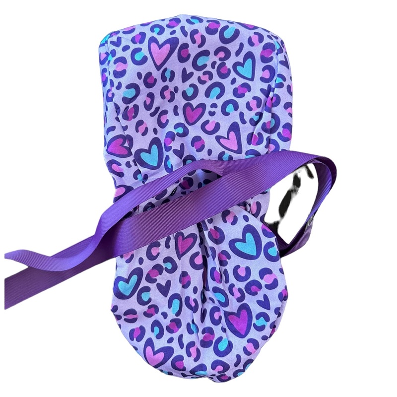 Purple Leopard- Ponytail|ponytail cap|with satin lining